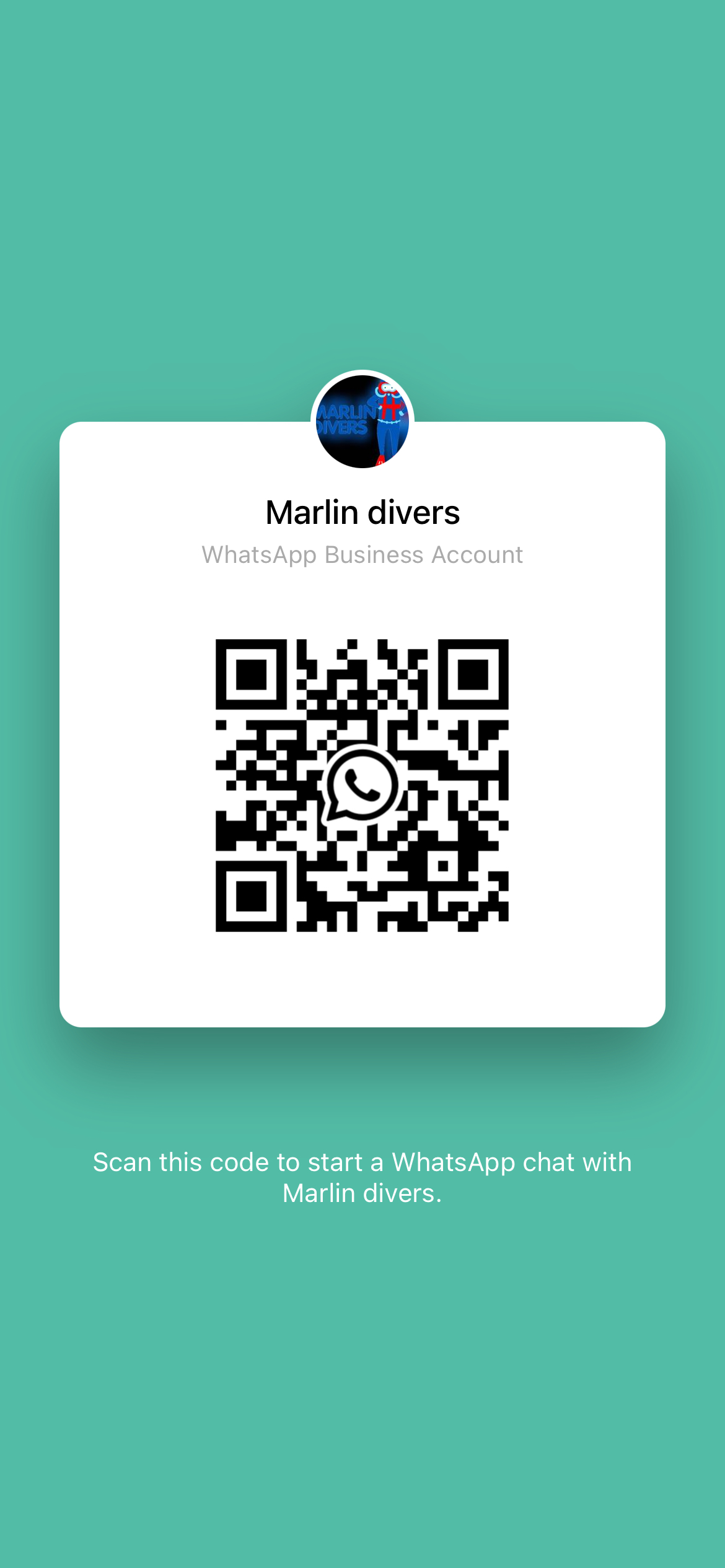 Marlin Divers Whatsapp contact QR